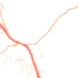Daytime road noise heatmap for EX16 8AQ