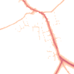 Daytime road noise heatmap for EX16 8AZ