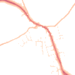 Daytime road noise heatmap for EX16 8EB