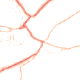 Daytime road noise heatmap for EX16 9LL