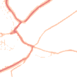 Daytime road noise heatmap for EX16 9LW
