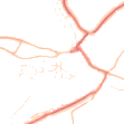 Daytime road noise heatmap for EX16 9QJ
