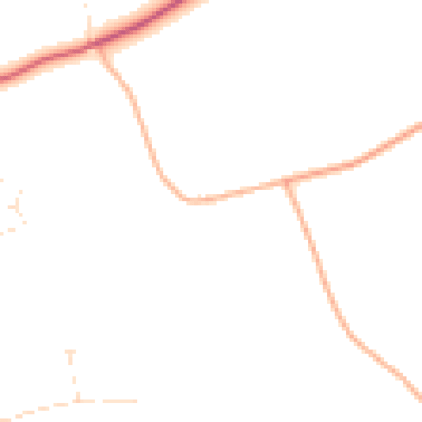 Daytime road noise heatmap for EX17 1AD