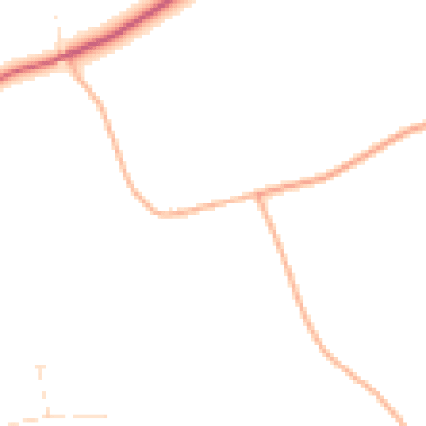 Daytime road noise heatmap for EX17 1AE