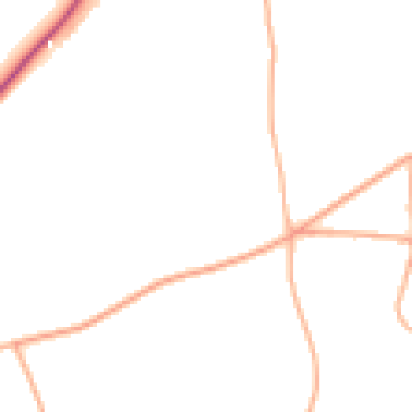 Daytime road noise heatmap for EX17 1AR