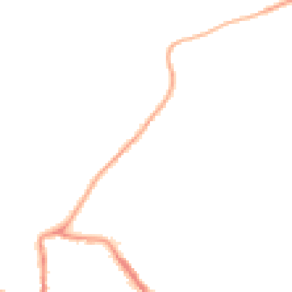 Night-time road noise heatmap for EX17 1DA