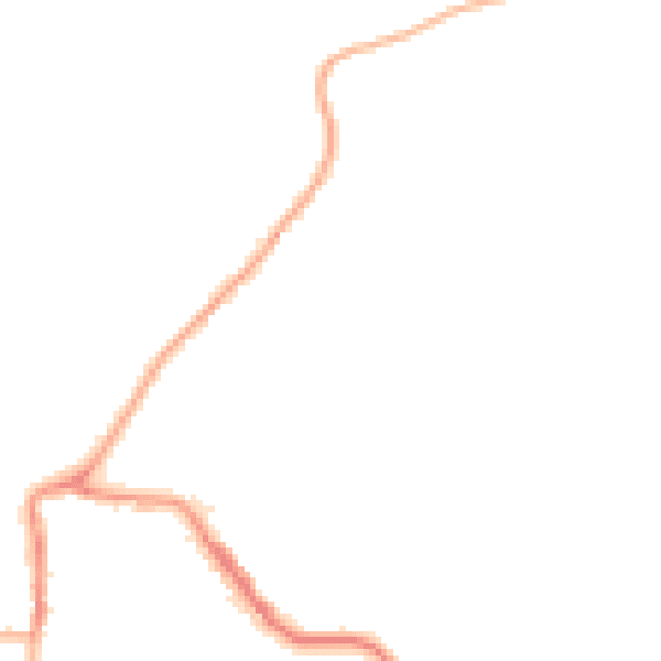 Night-time road noise heatmap for EX17 1DD