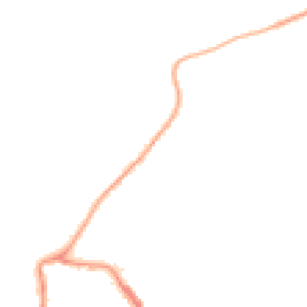Night-time road noise heatmap for EX17 1DE