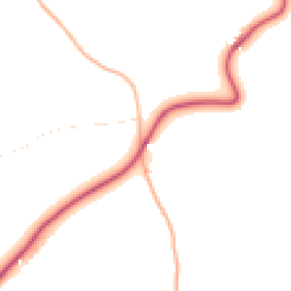 Daytime road noise heatmap for EX17 1DH