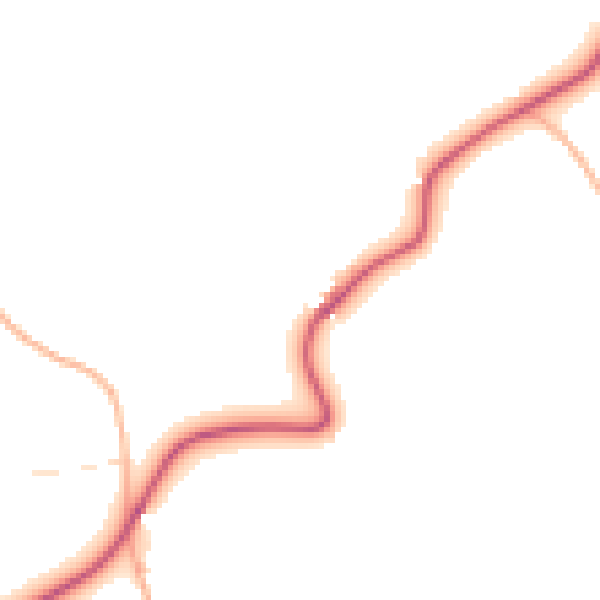 Daytime road noise heatmap for EX17 1DJ