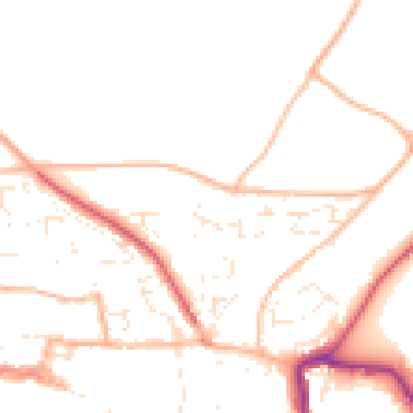 Daytime road noise heatmap for EX17 1EA