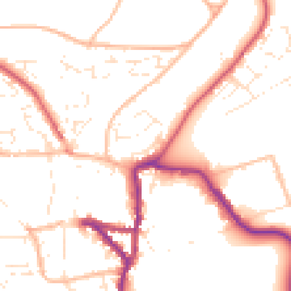 Daytime road noise heatmap for EX17 1EL
