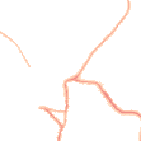 Night-time road noise heatmap for EX17 1EL