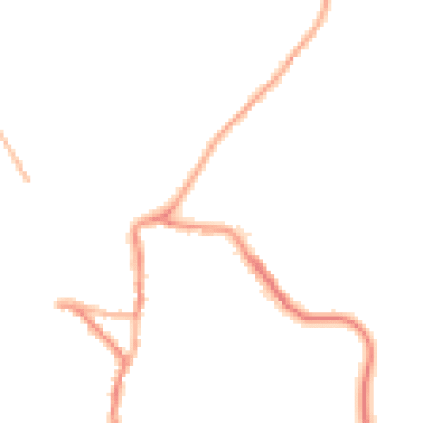 Night-time road noise heatmap for EX17 1ER