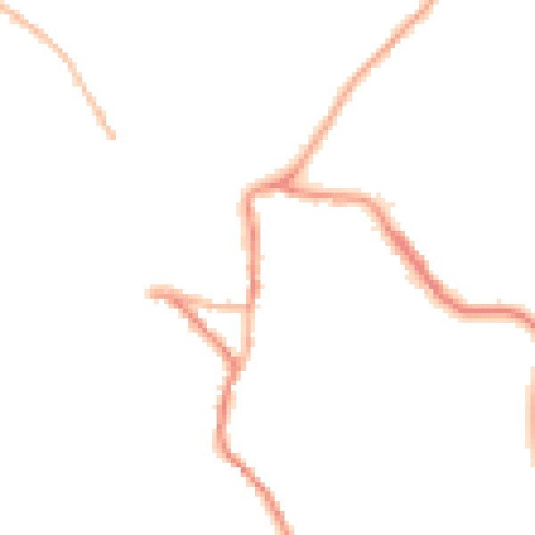 Night-time road noise heatmap for EX17 1FA