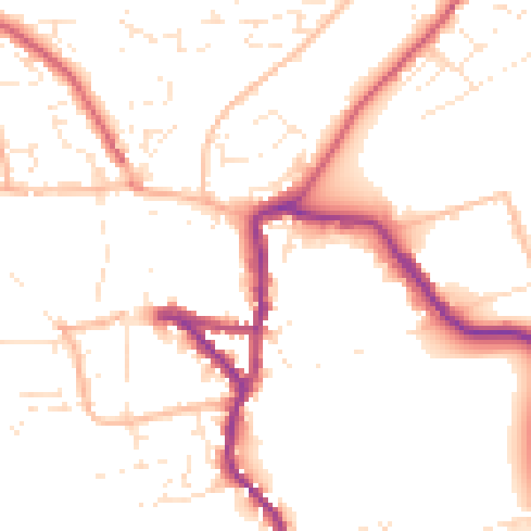 Daytime road noise heatmap for EX17 1GA