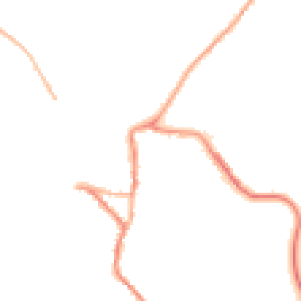 Night-time road noise heatmap for EX17 1GD