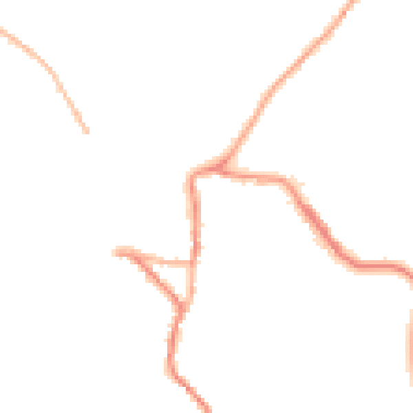 Night-time road noise heatmap for EX17 1HA