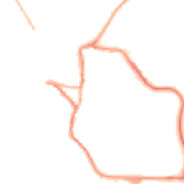 Night-time road noise heatmap for EX17 1HF