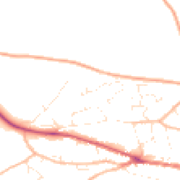 Daytime road noise heatmap for EX17 2HB