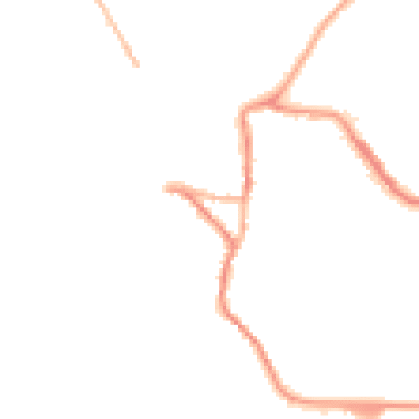 Night-time road noise heatmap for EX17 3BB