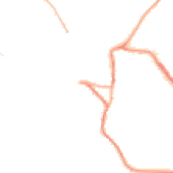 Night-time road noise heatmap for EX17 3BE