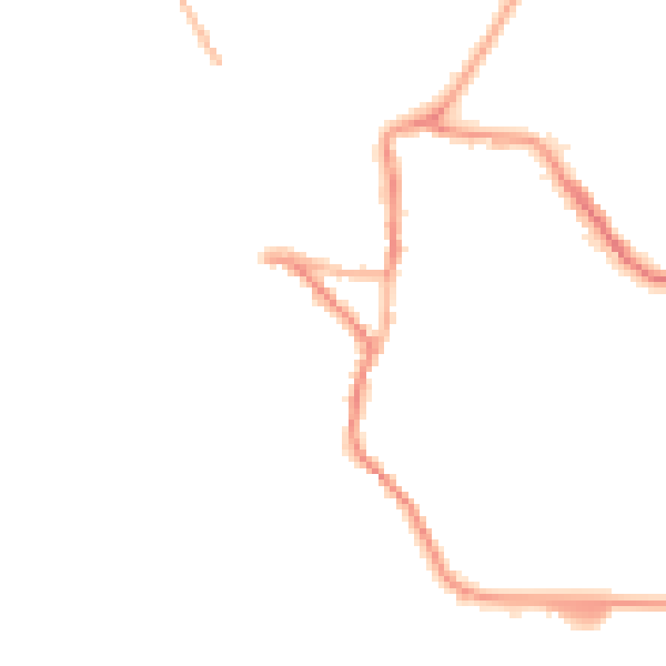 Night-time road noise heatmap for EX17 3BQ