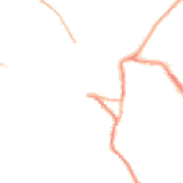 Night-time road noise heatmap for EX17 3DR
