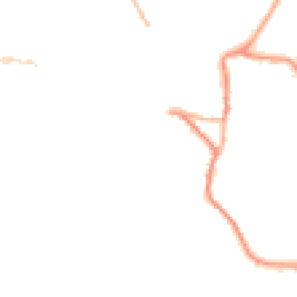 Night-time road noise heatmap for EX17 3EN