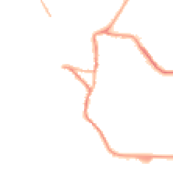Night-time road noise heatmap for EX17 3FE