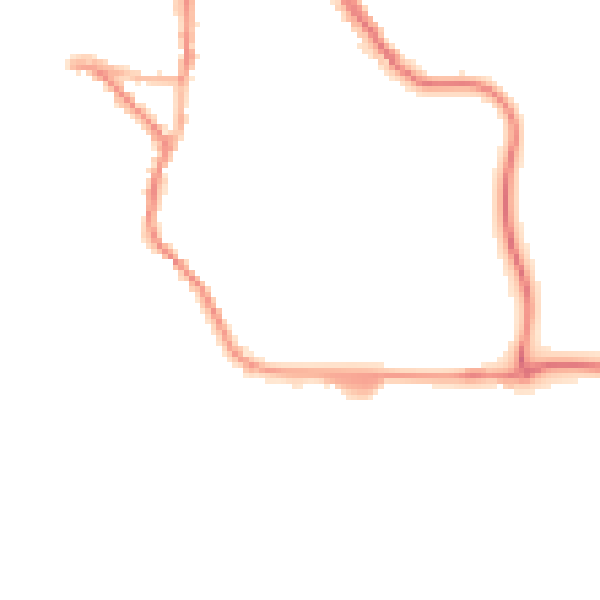 Night-time road noise heatmap for EX17 3FP
