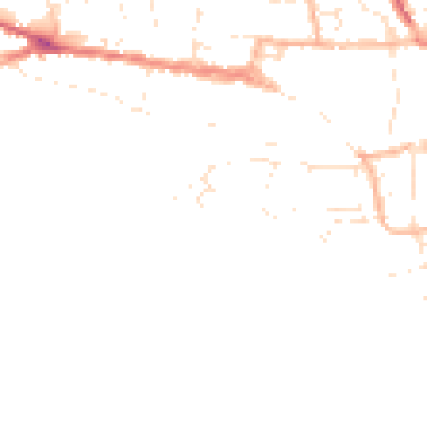 Daytime road noise heatmap for EX17 3FR