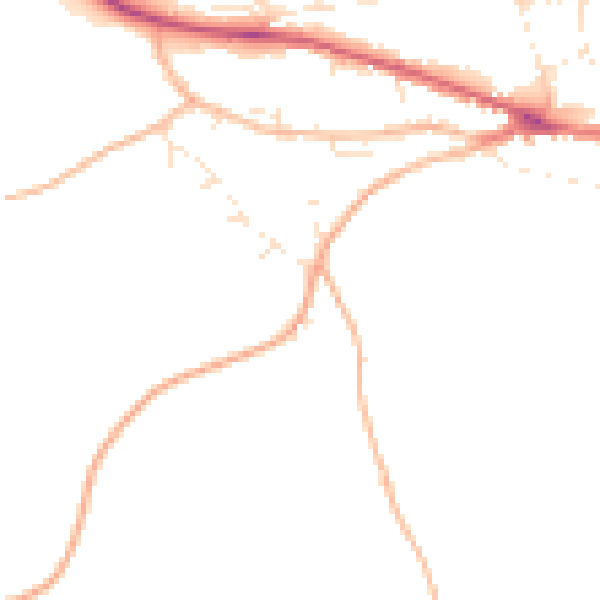 Daytime road noise heatmap for EX17 3FS