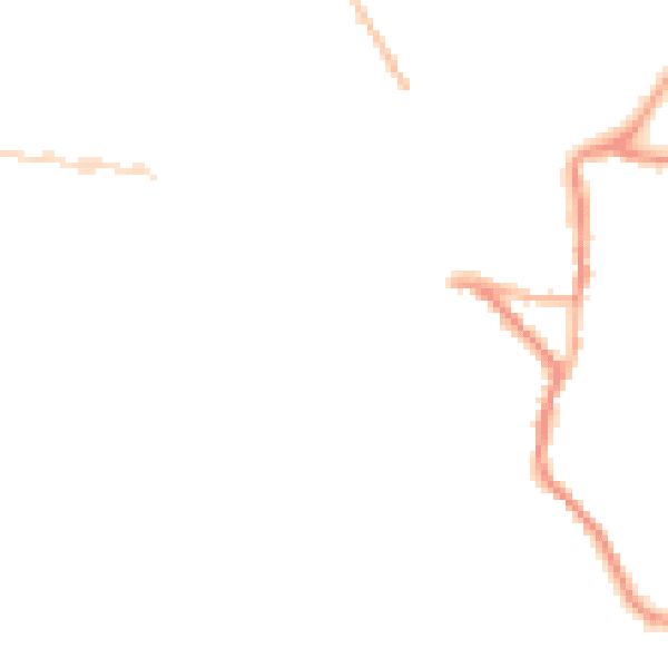 Night-time road noise heatmap for EX17 3HR