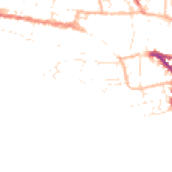 Daytime road noise heatmap for EX17 3HW