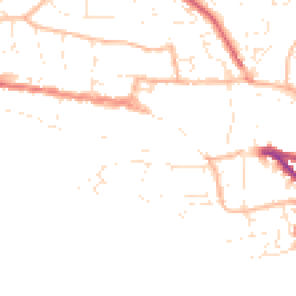 Daytime road noise heatmap for EX17 3HZ