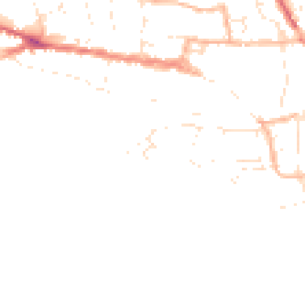 Daytime road noise heatmap for EX17 3JD