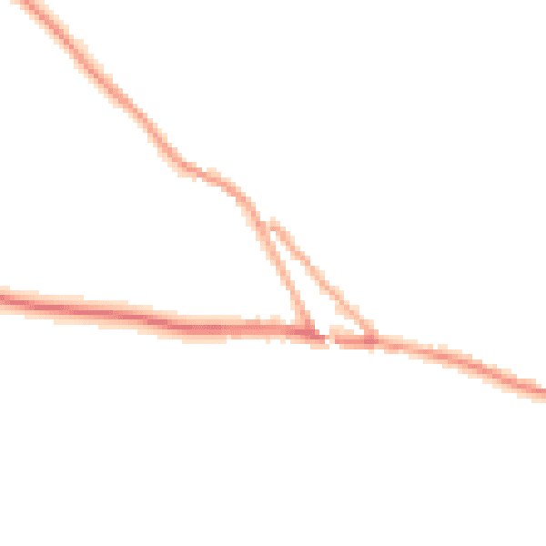 Night-time road noise heatmap for EX17 5BN