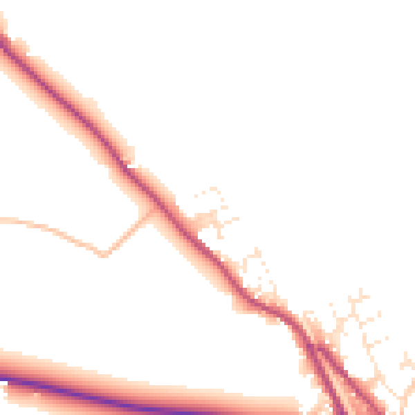 Daytime road noise heatmap for EX17 5EJ