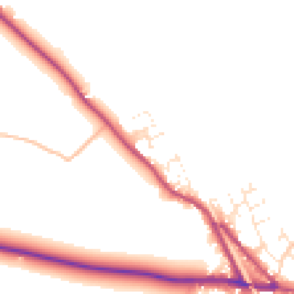 Daytime road noise heatmap for EX17 5HP