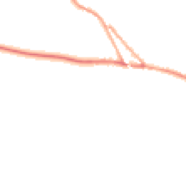 Night-time road noise heatmap for EX17 5LB