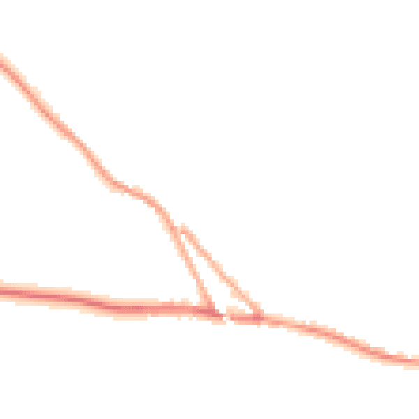 Night-time road noise heatmap for EX17 5LT