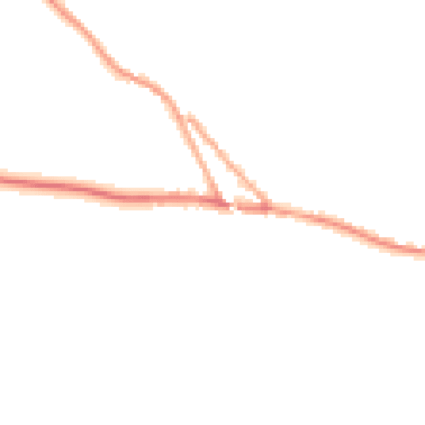 Night-time road noise heatmap for EX17 5ND