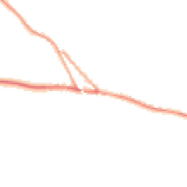 Night-time road noise heatmap for EX17 5NL
