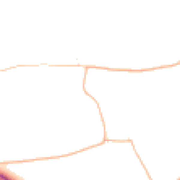 Daytime road noise heatmap for EX17 5PA
