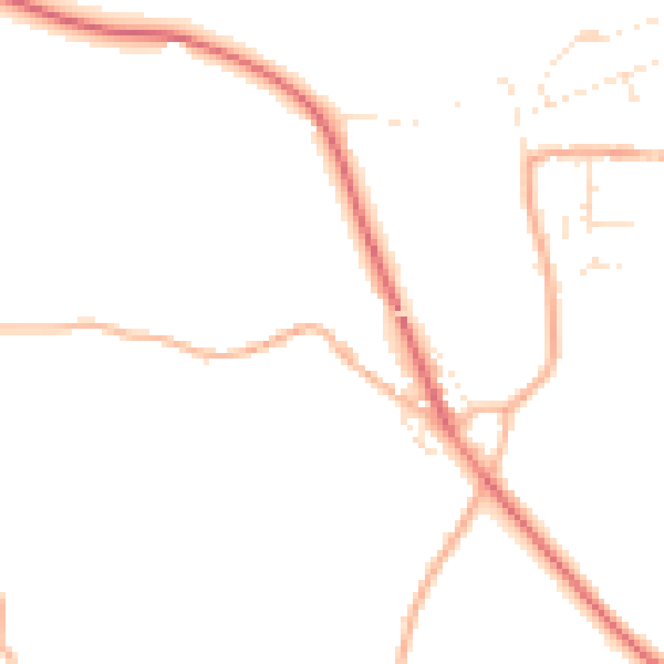 Daytime road noise heatmap for EX17 6AE