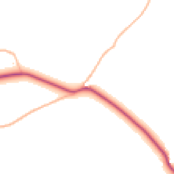 Daytime road noise heatmap for EX17 6BD