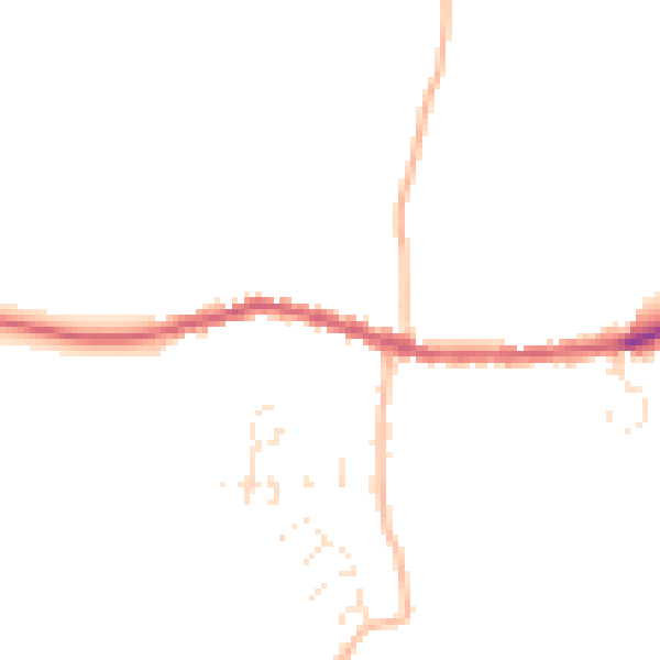 Daytime road noise heatmap for EX17 6EL