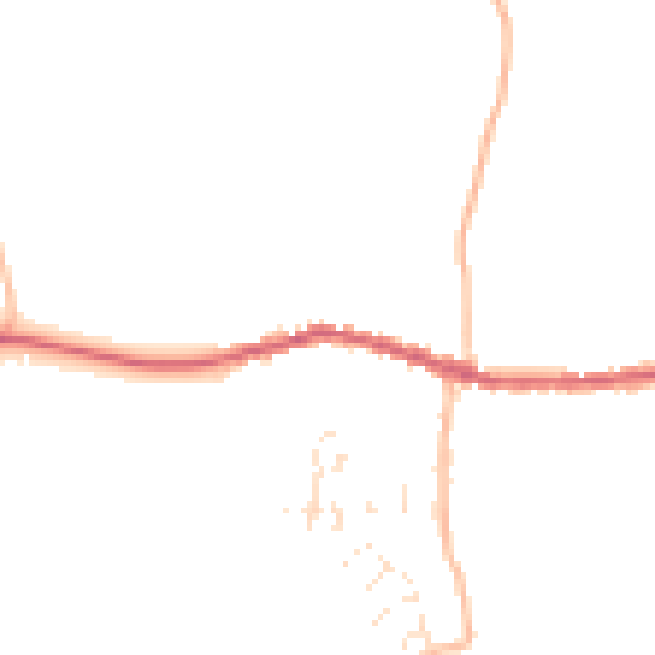 Daytime road noise heatmap for EX17 6EN
