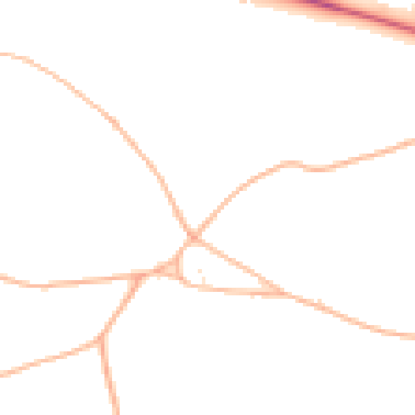 Daytime road noise heatmap for EX17 6EQ